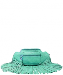 Designer Chic Fringe Waist Bag KL088 TURQUIOSE